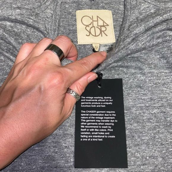 Chaser NWT Fluttery Strap Romper in Streaky Grey Size Medium, MSRP $98 - Picture 7 of 14